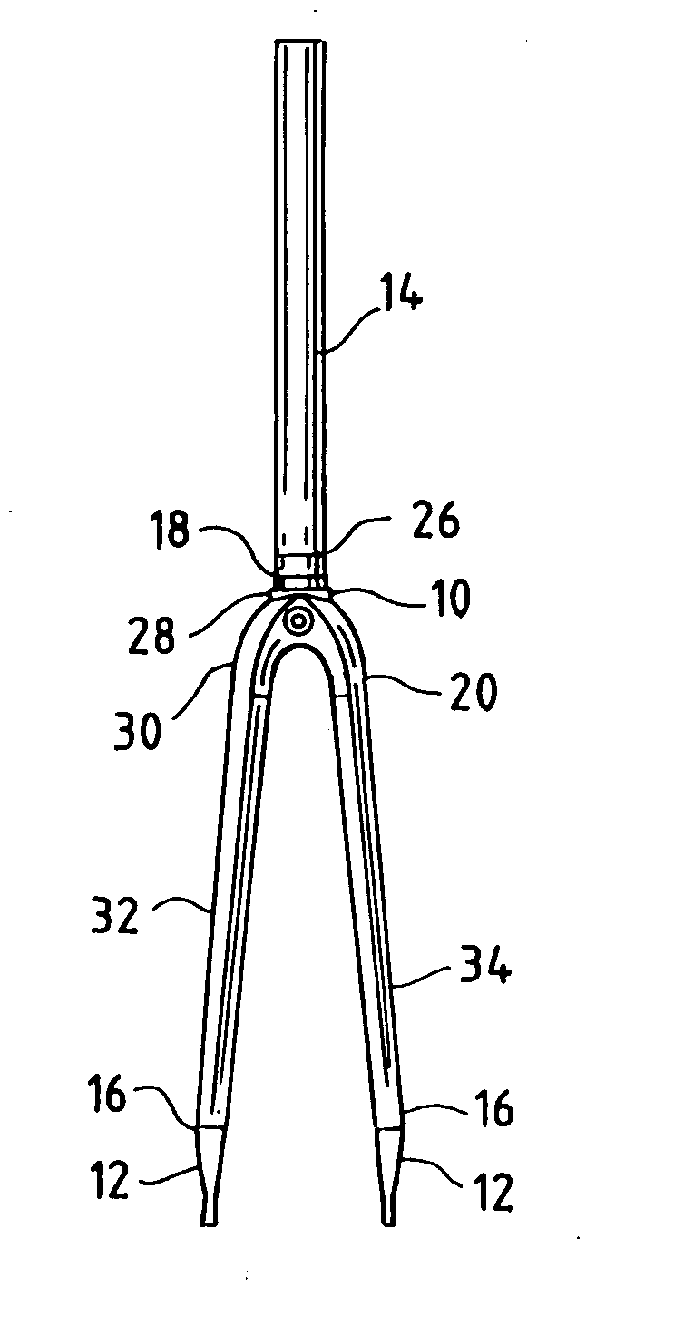 Continuous fiber carbon fork