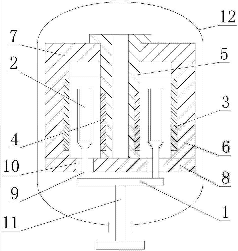 Growth device for artificial crystal