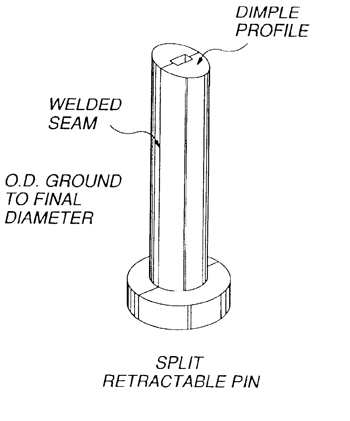 Split vent pin for injection molding