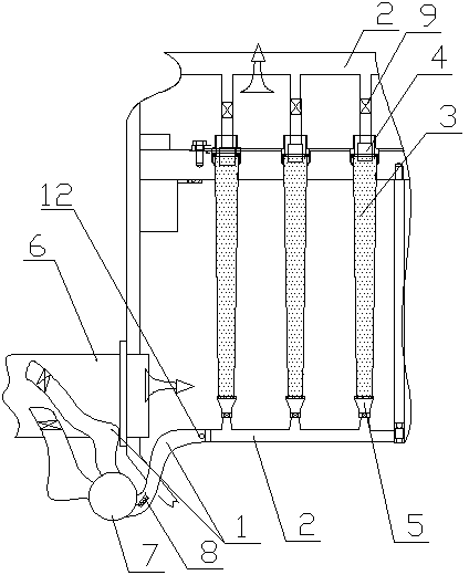 Dual-injection type injecting and dust-removing device and process