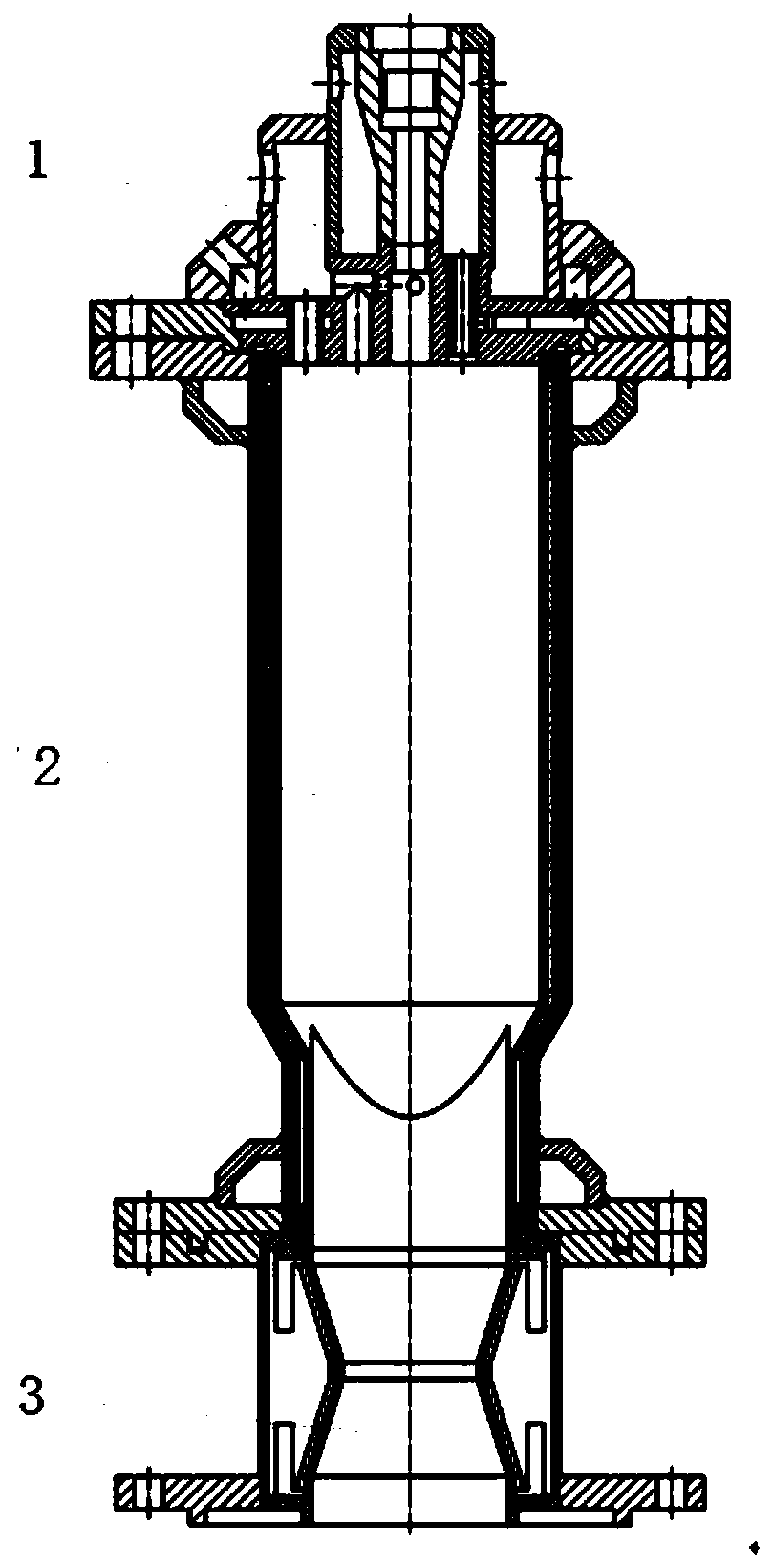 Simulation device of composite engine supersonic/subsonic combustion heat environment