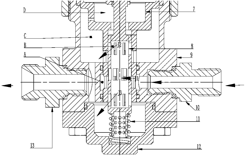 Multi-stage throttling labyrinth pressure reducing valve