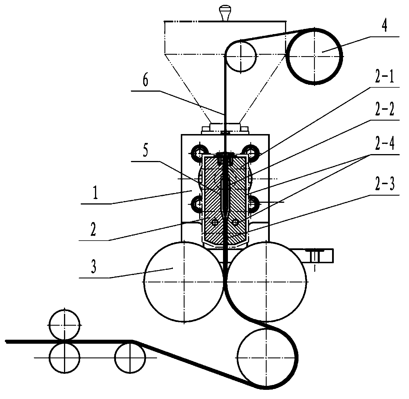 Fusion coating roll-forming method and device for homopolymer composite material