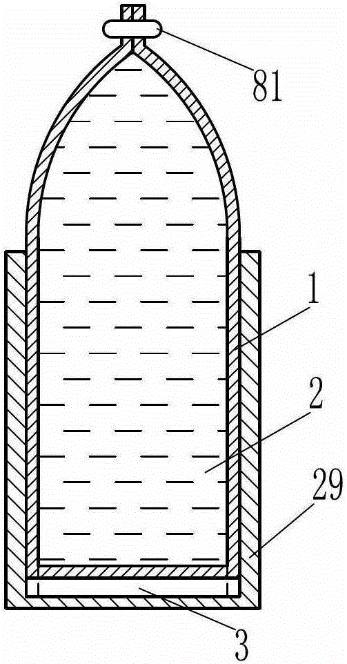 A liquid projectile, its projecting device and delivery method