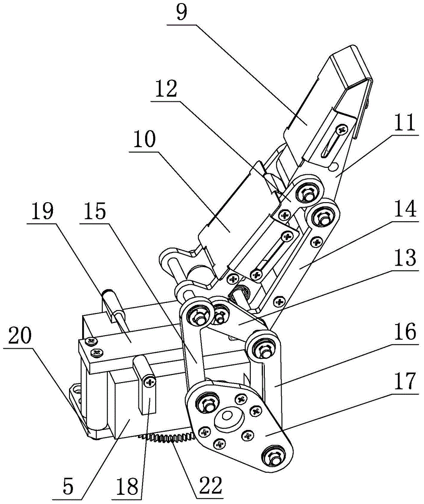 Three-finger mechanical gripper with variable structure