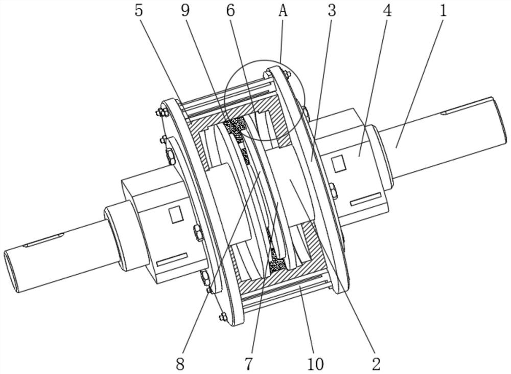 Main shaft brake mechanism based on magnetorheological fluid