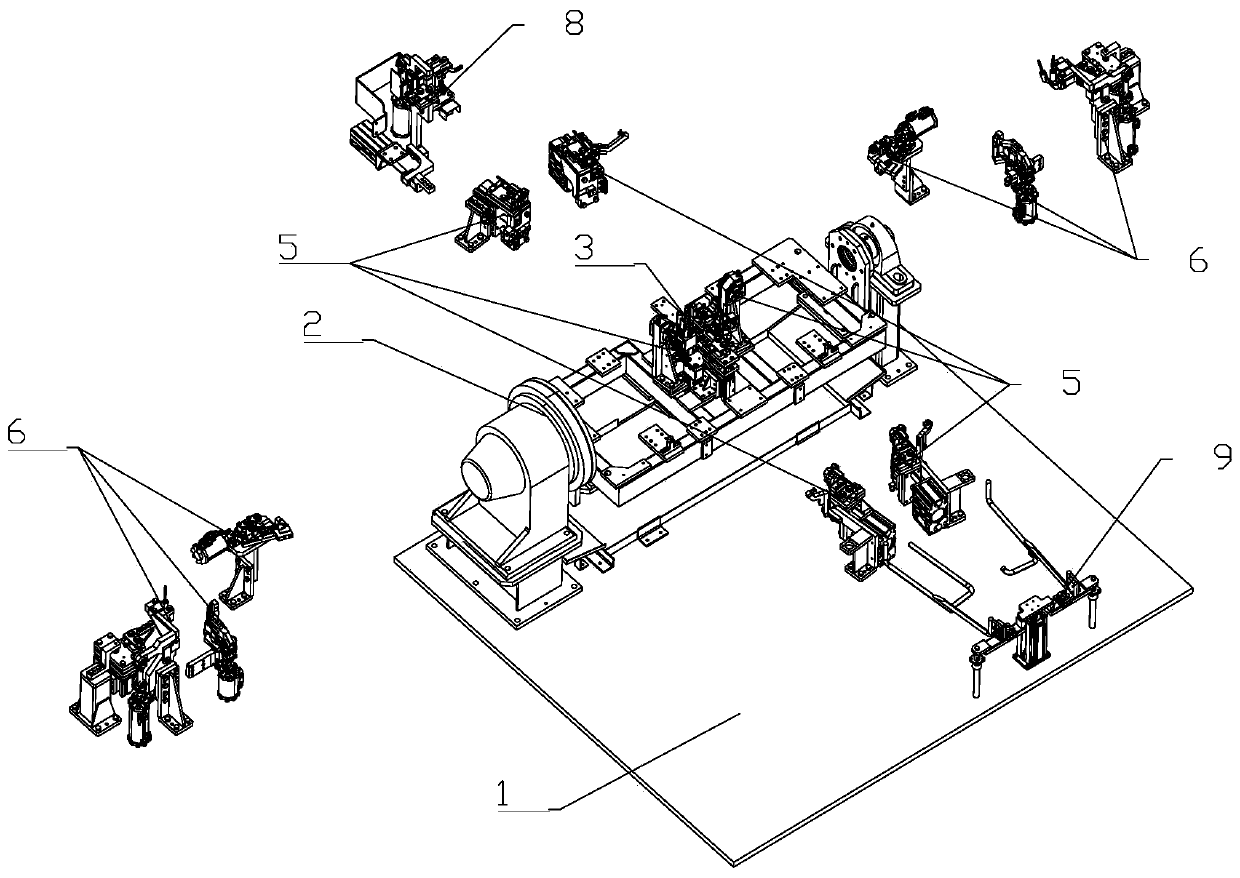 Connecting plate welding device of bumper welding equipment