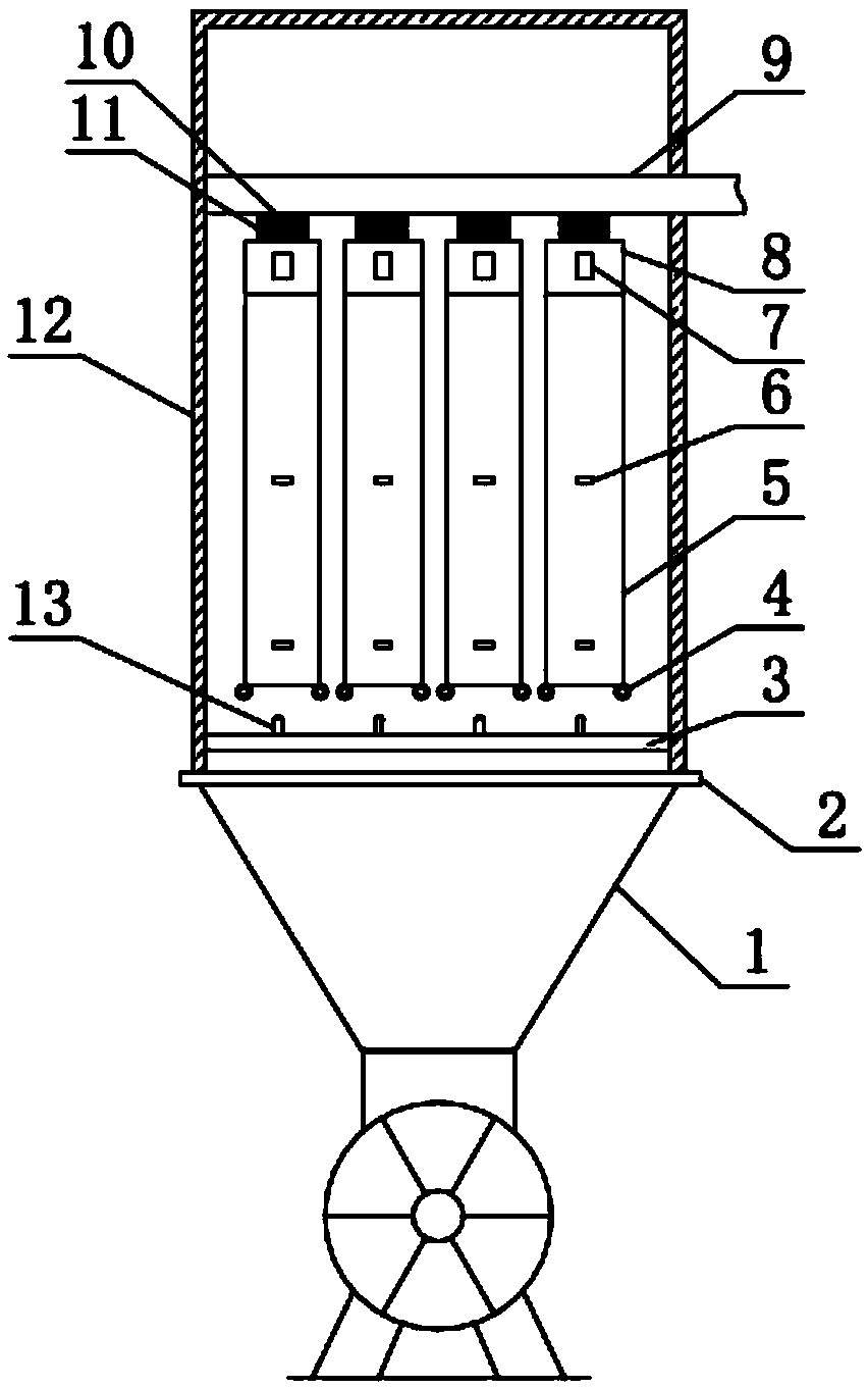 Filter bag convenient to disassemble and change and mounting method of filter bag