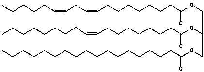 The preparation method of 1-stearic acid-2-oleic acid-3-linoleic acid glyceride