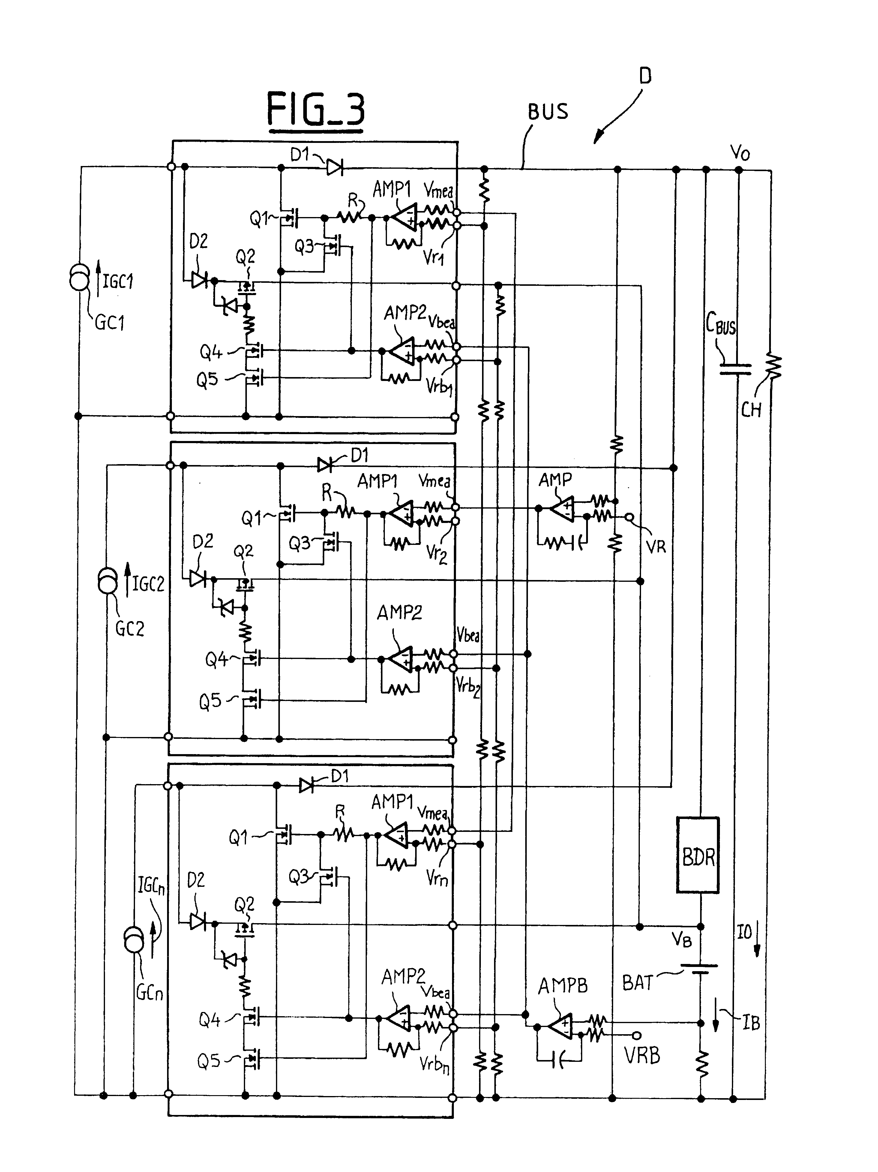 Energy regulation system for an electrical power supply bus