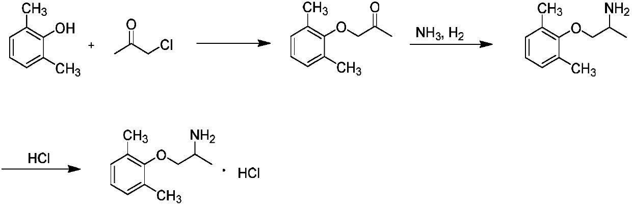 Production method of mexiletine hydrochloride
