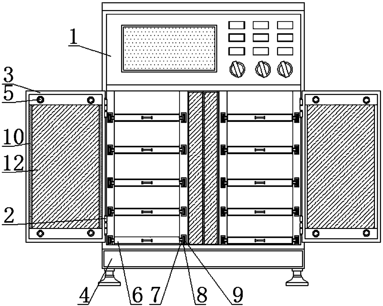 Box type drying equipment capable of being operated safely