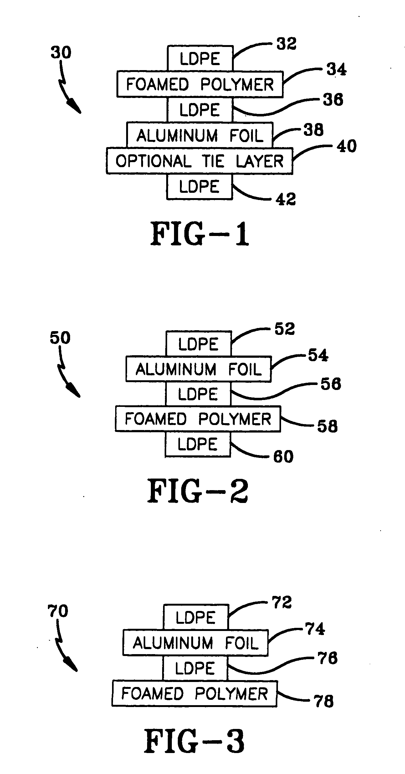Containers prepared from laminate structures having a foamed polymer layer