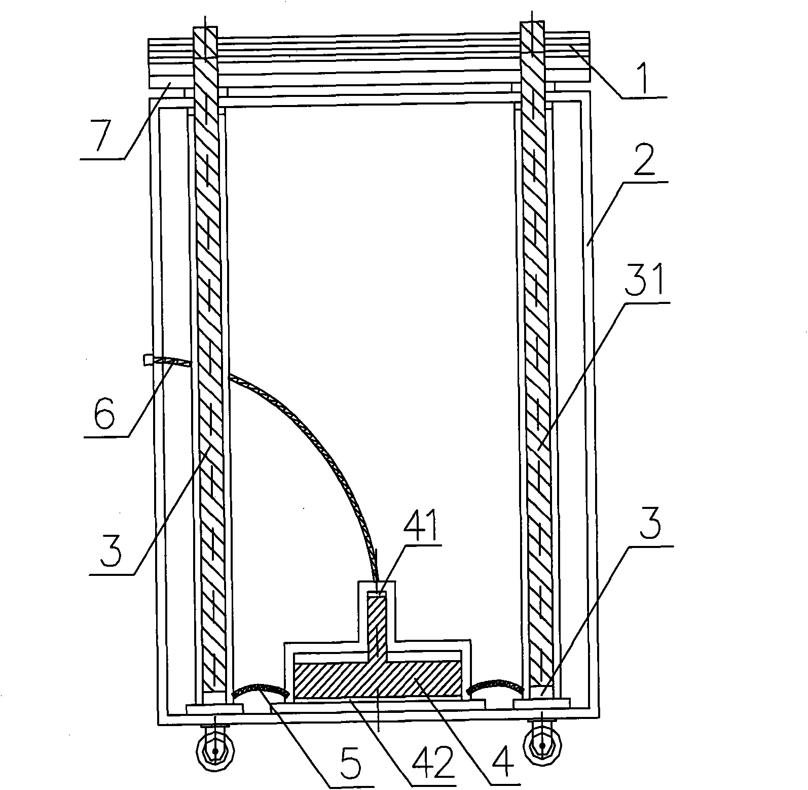 Pressure stabilizing device for hydraulic loading