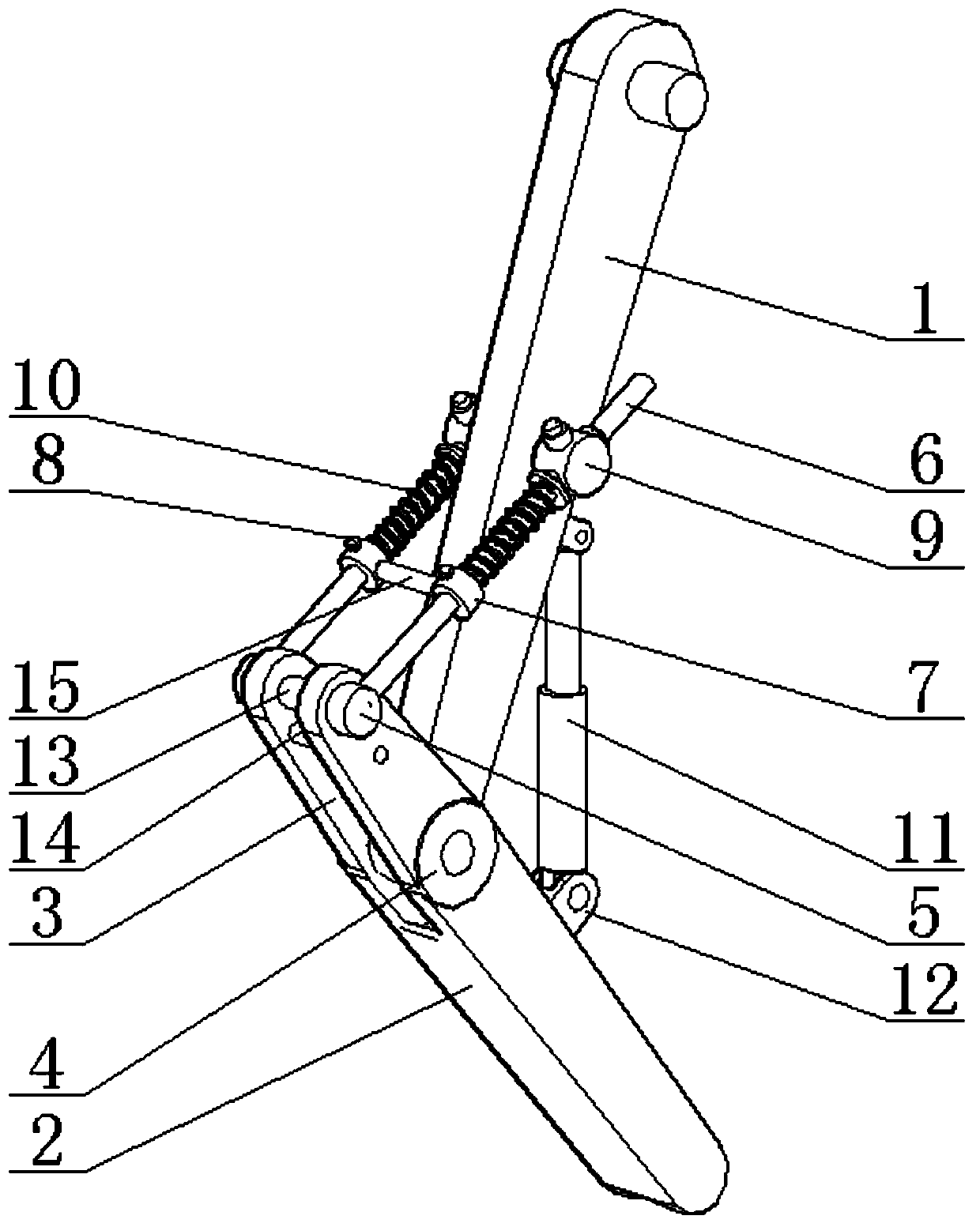 Leg structure of jumping robot