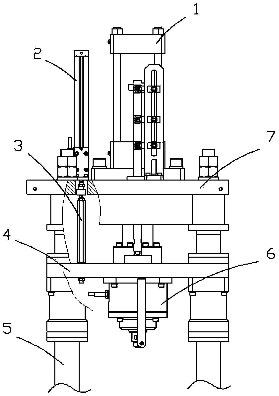 Stamping stroke measuring mechanism used on stamping machine