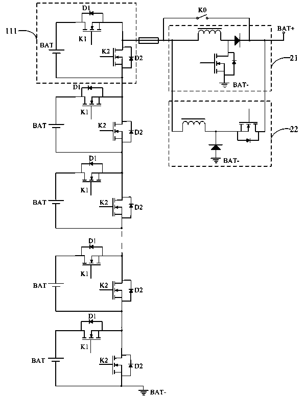 Secondary battery pack charging and discharging management system