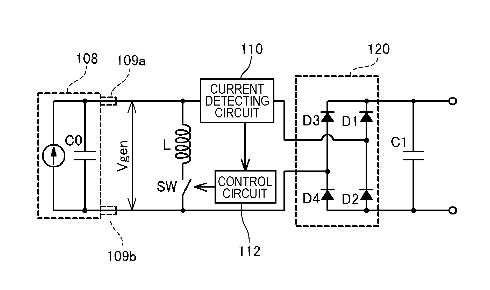 Power generating device and electronic component