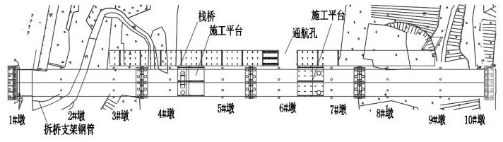 A rapid demolition method without partial load for multi-span concrete rigid frame arch bridge