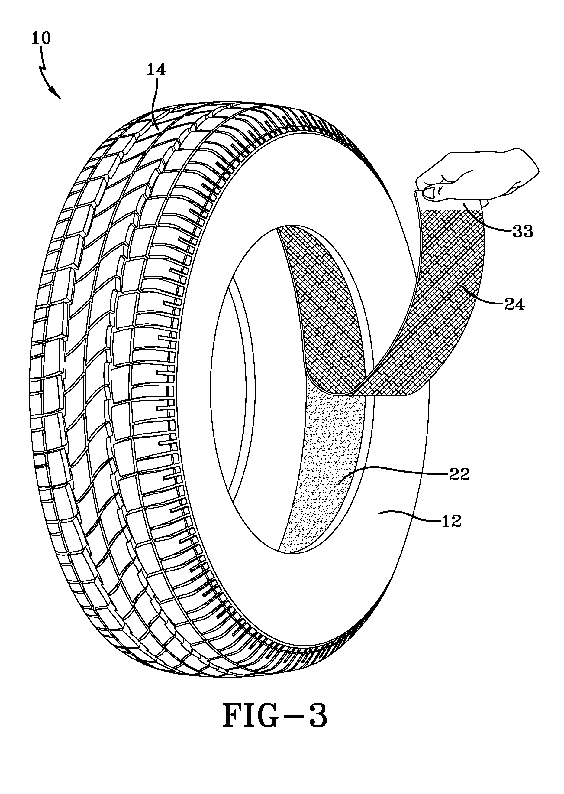 Pneumatic tire having built-in sealant layer and preparation thereof