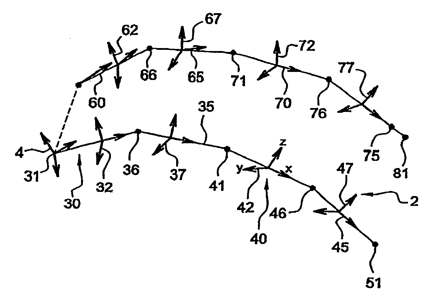 Solver for a restrained deformable system with released degrees of freedom