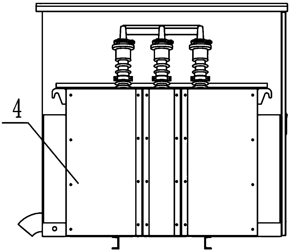 Integrated pole-type transformer platform complete device