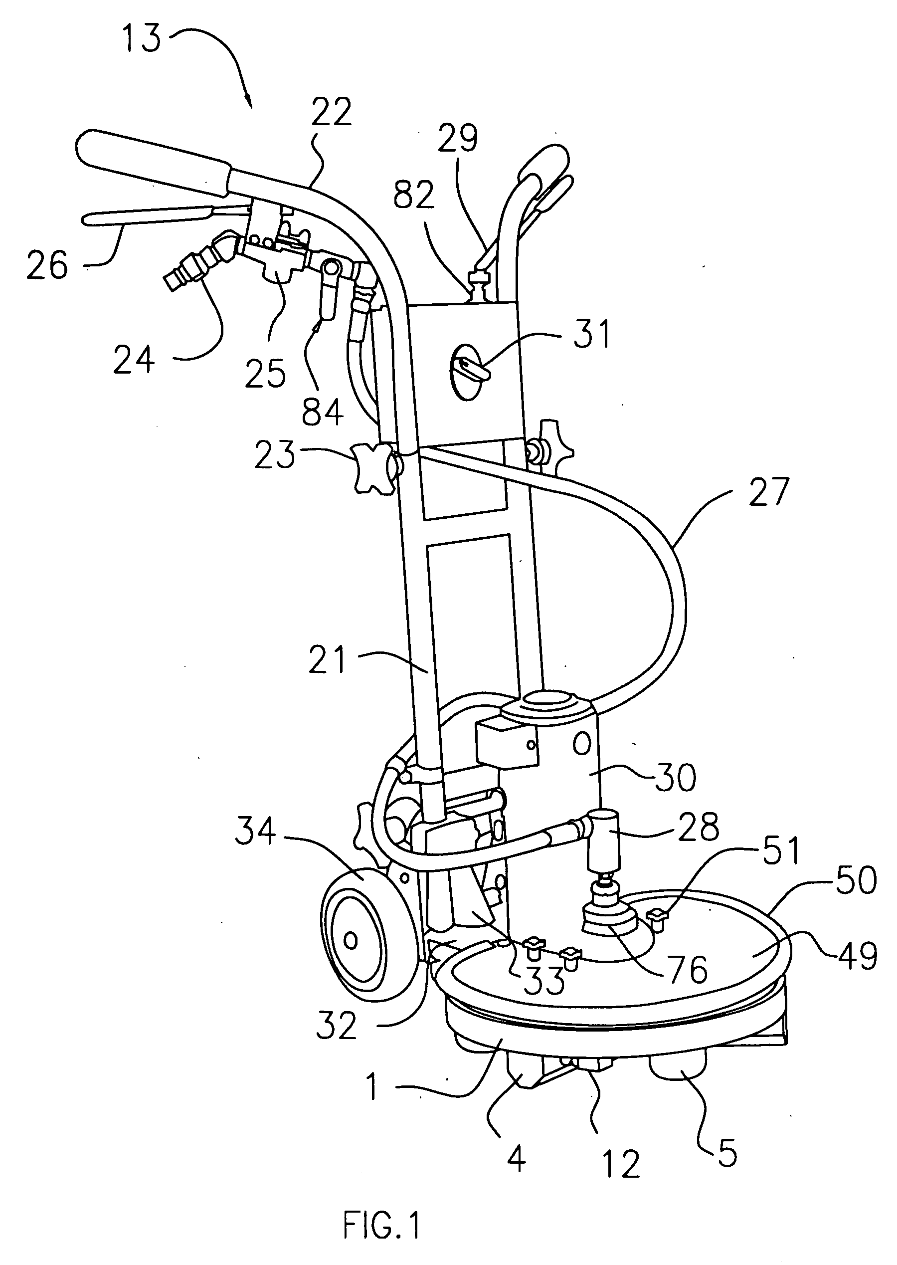 Rotary cleaning head