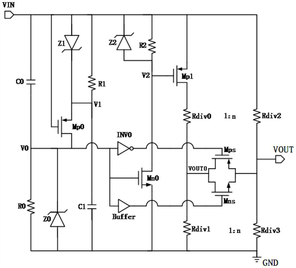 Resistance voltage division circuit