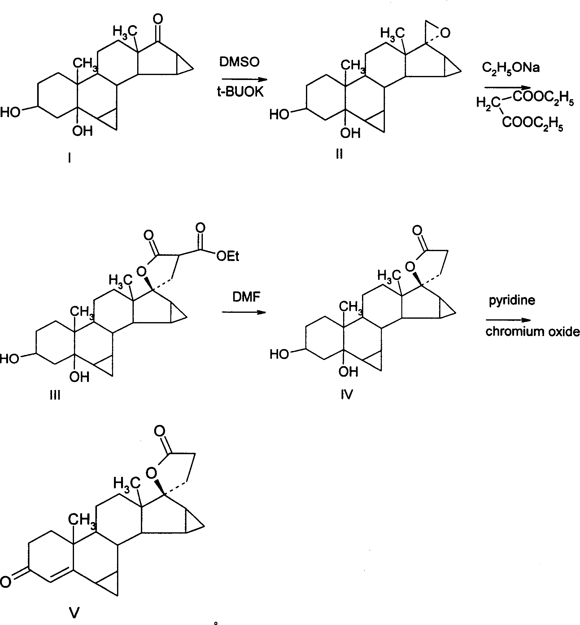 Method for synthesizing Drospirenone