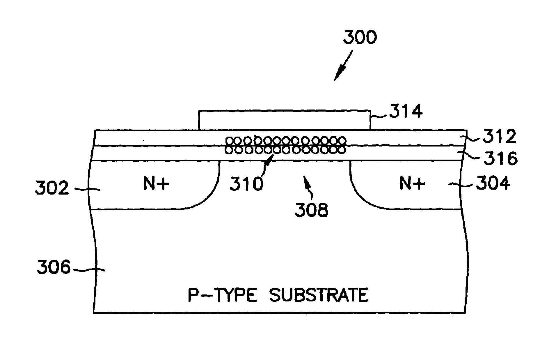 Transistor with nanocrystalline silicon gate structure
