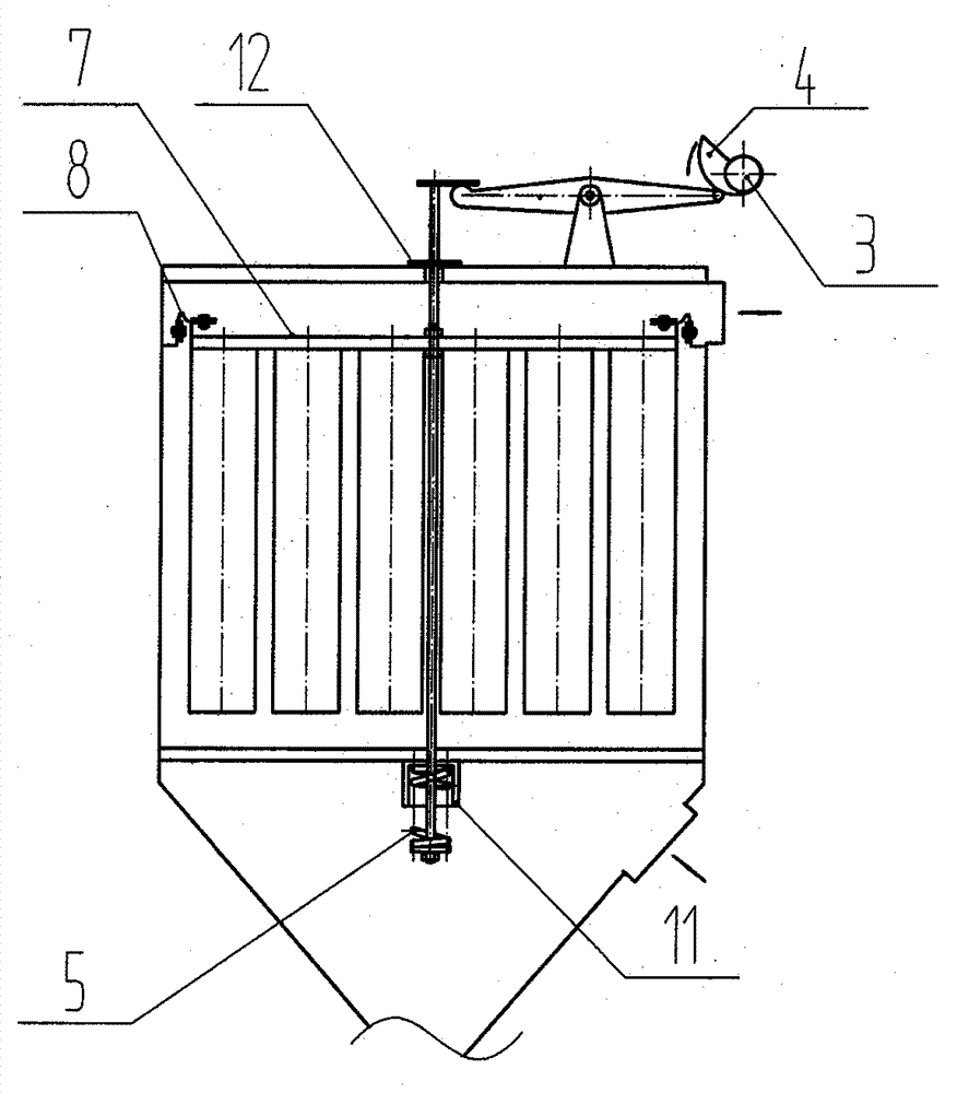 Bag type dust-collecting, energy-storing ash-removal method
