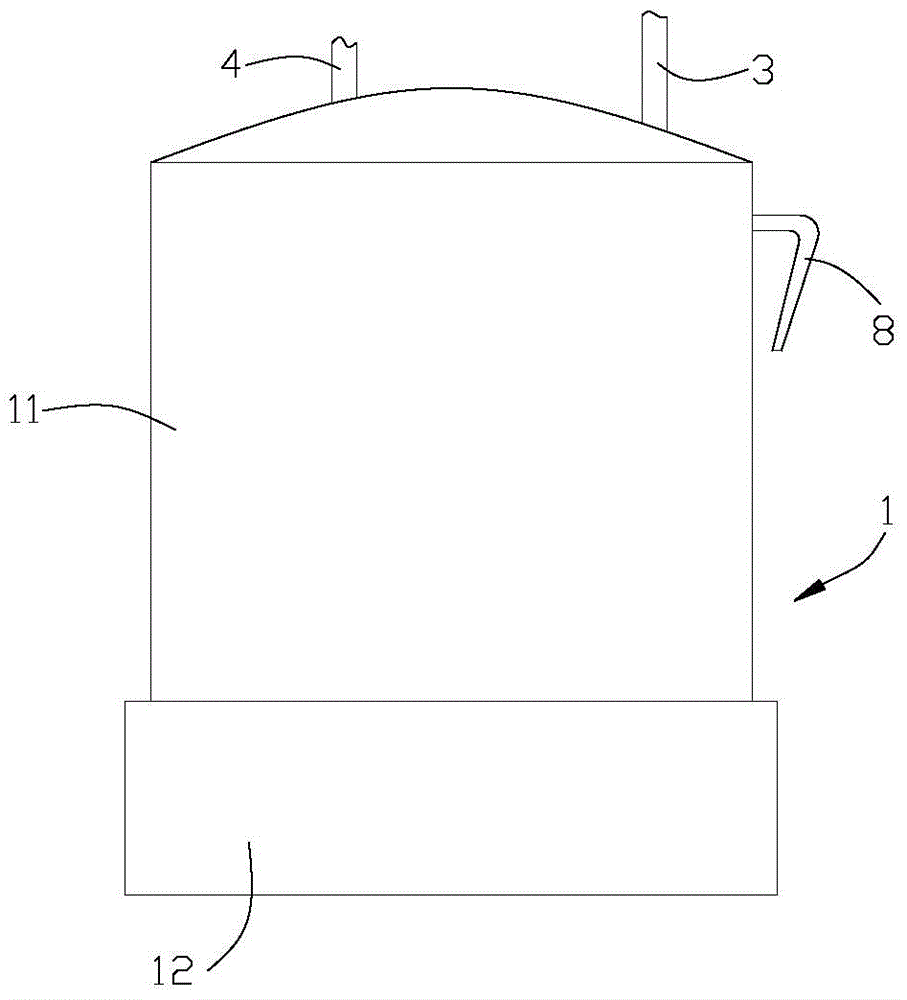 Separation device for flue gas and perfusate