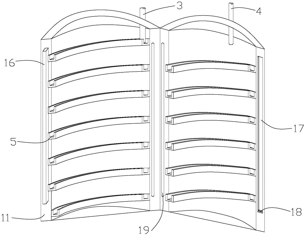 Separation device for flue gas and perfusate