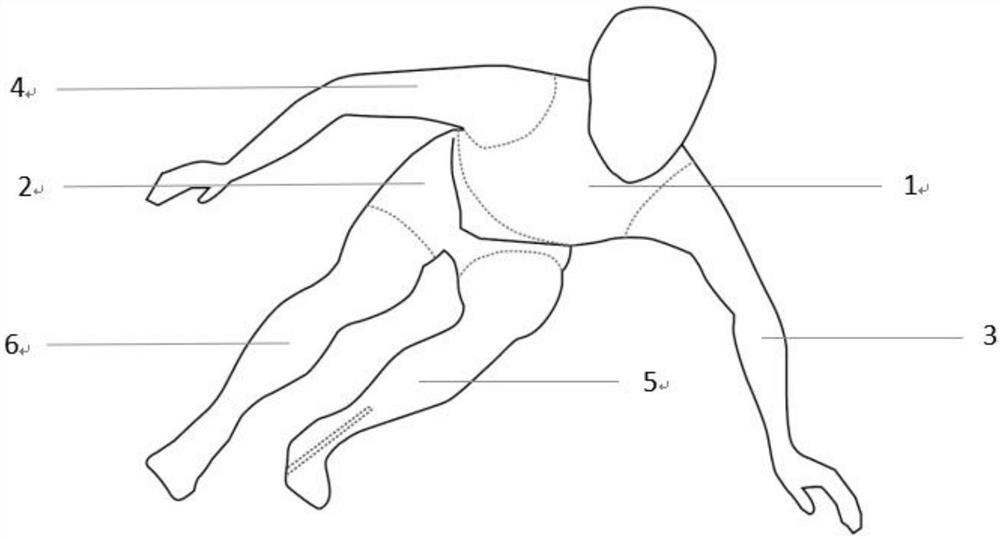 Special human body model for short-track speed skating project, construction method and modeling system