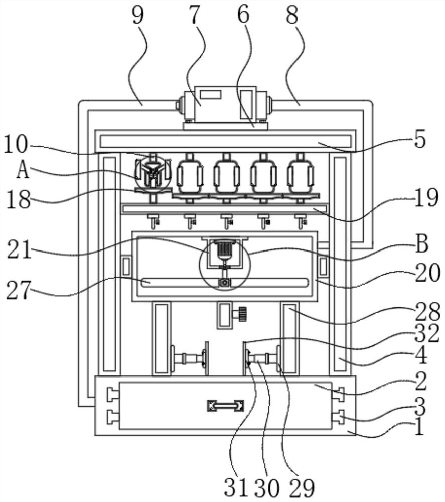 Metal paint color matching device with clamping mechanism