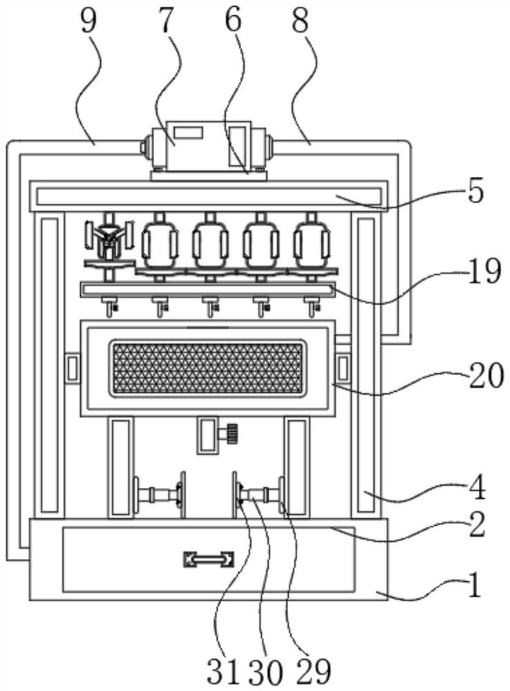 Metal paint color matching device with clamping mechanism