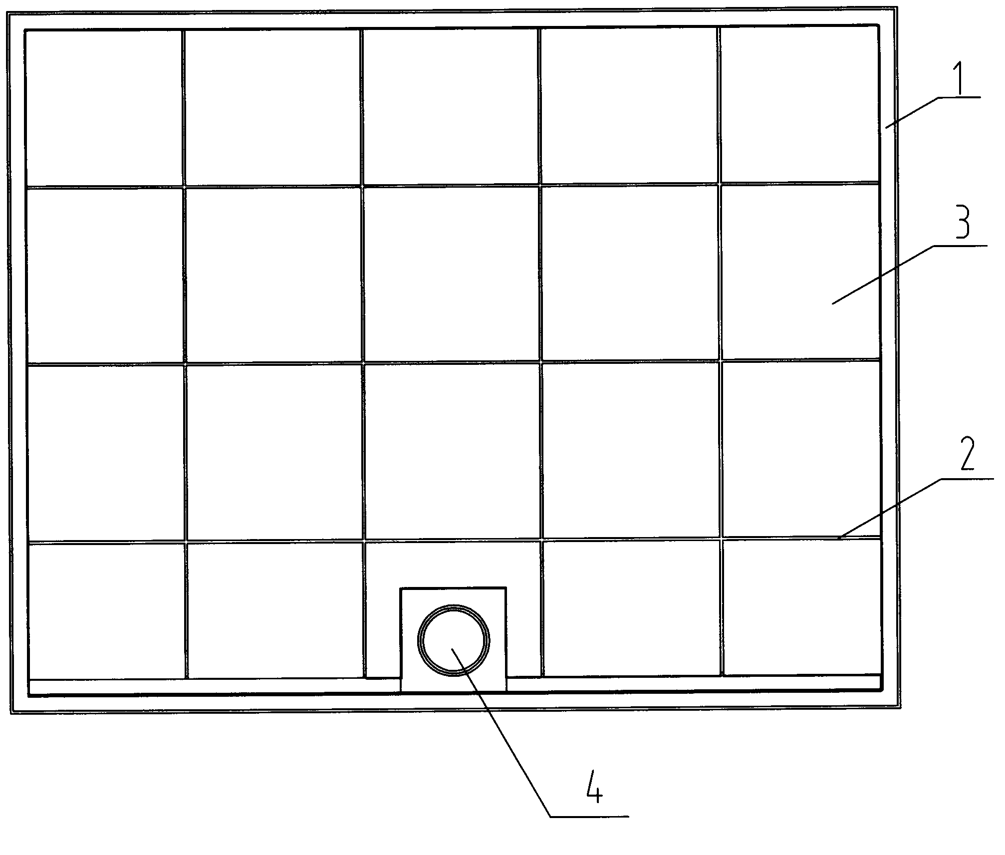 Whole bathroom frame foaming tile floor and manufacturing method thereof