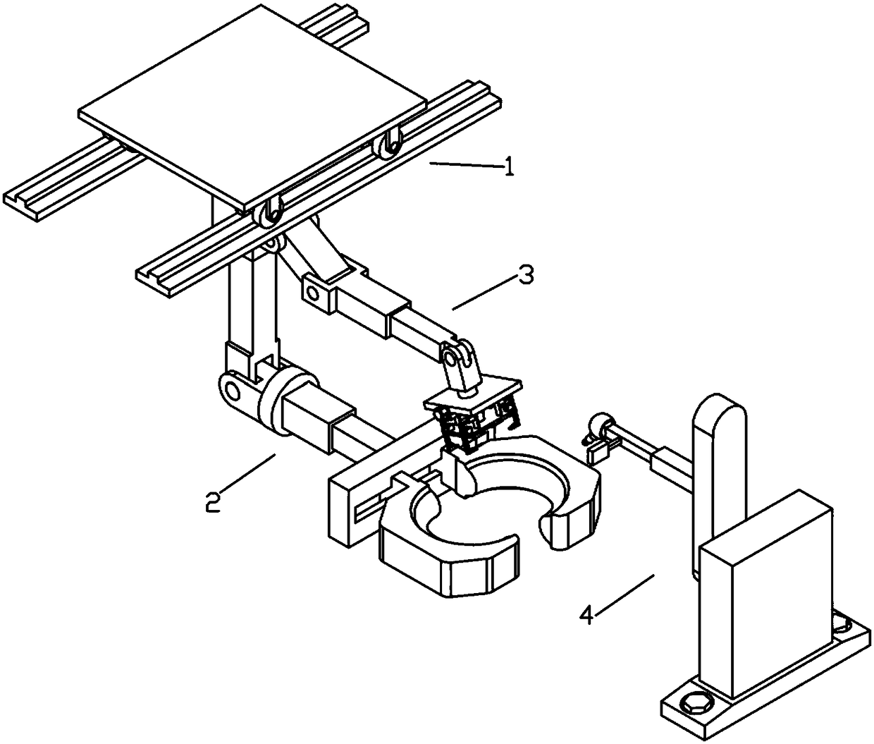 An electric wheel hub automatic welding device