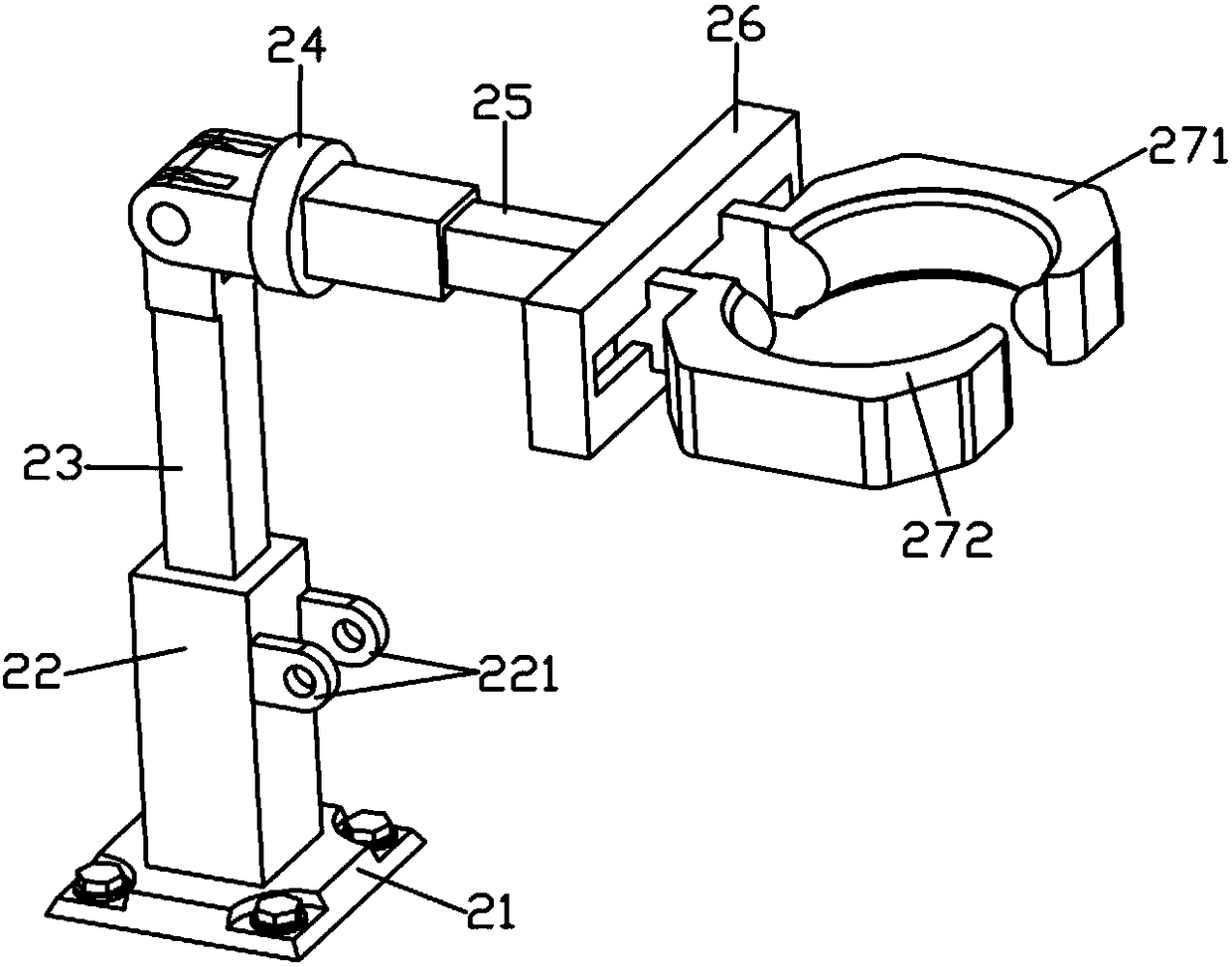 An electric wheel hub automatic welding device