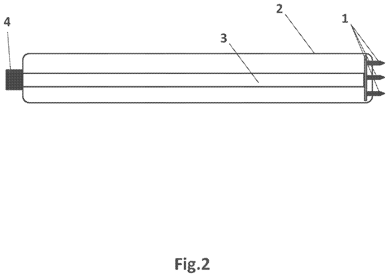 RF fractional device for treatment at different tissue depths