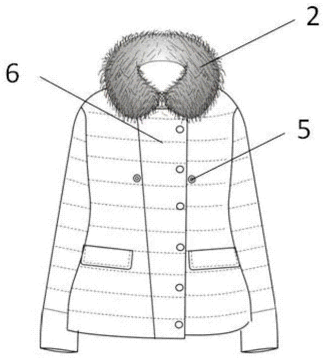 Down jacket with fur collar capable of serving as shoulder protector