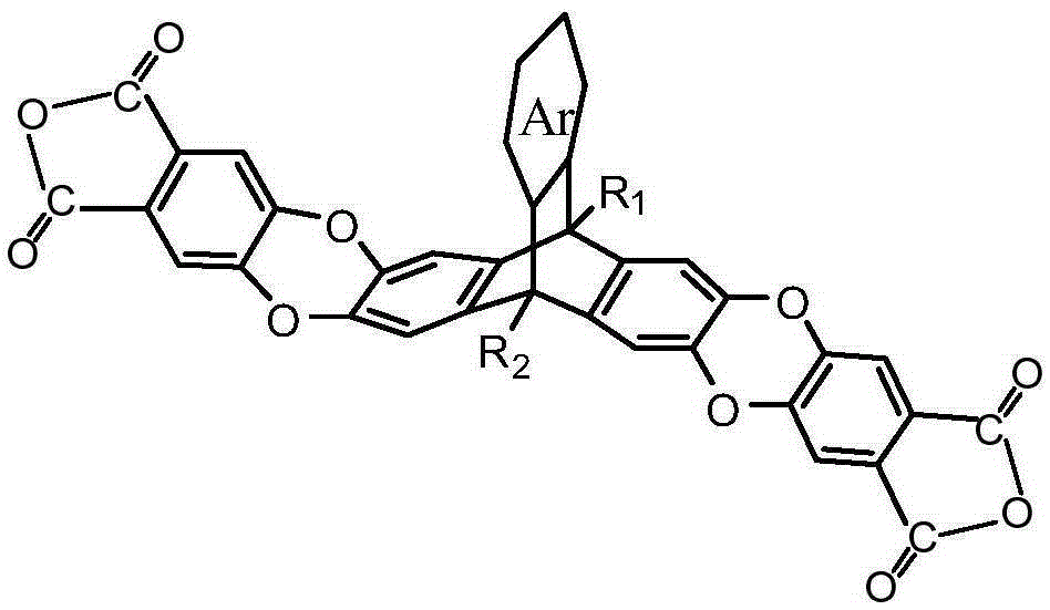 Triptycene-based dianhydrides, polyimides, methods of making each, and methods of use