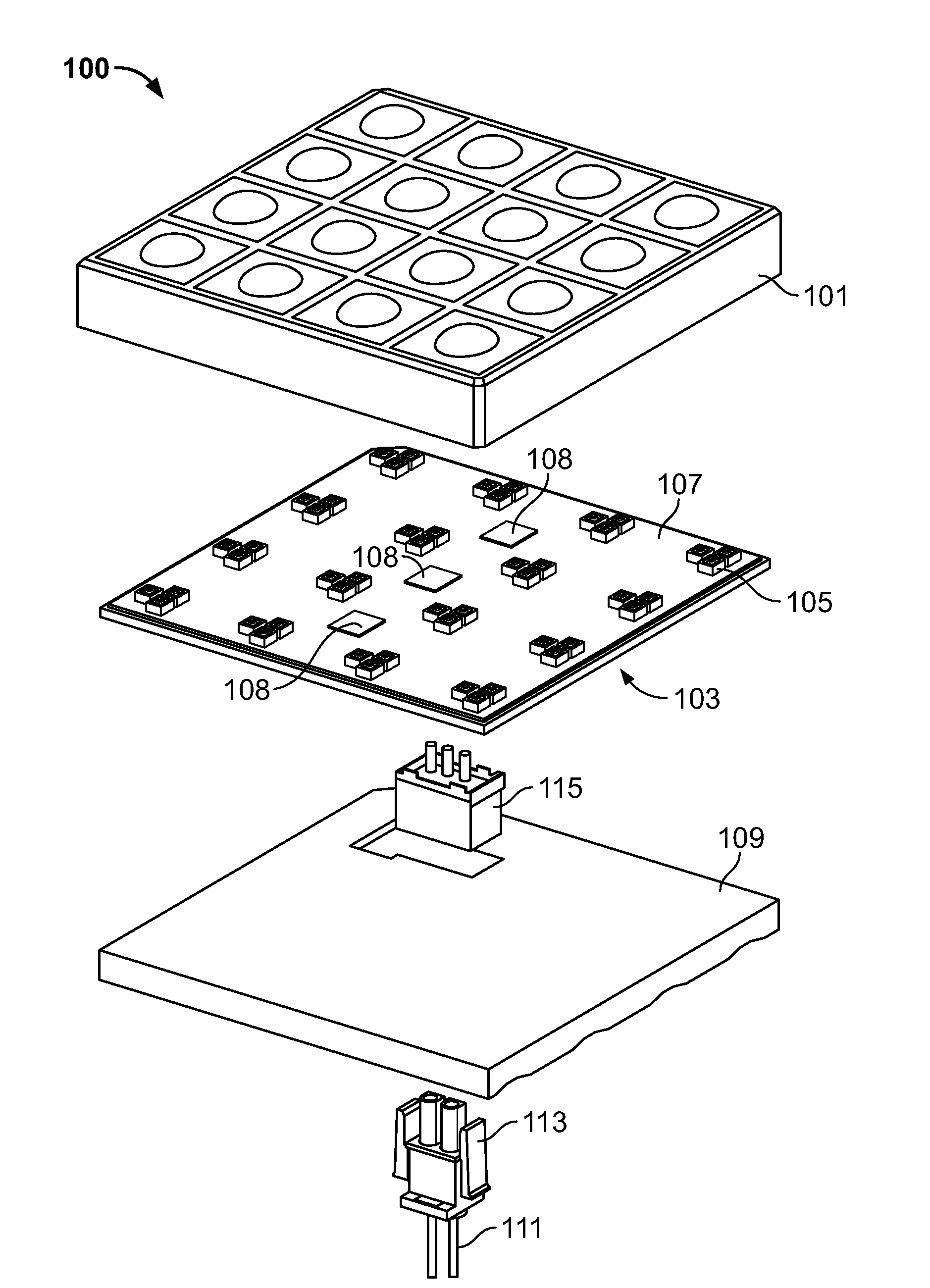 Wireless controlled light emitting assembly
