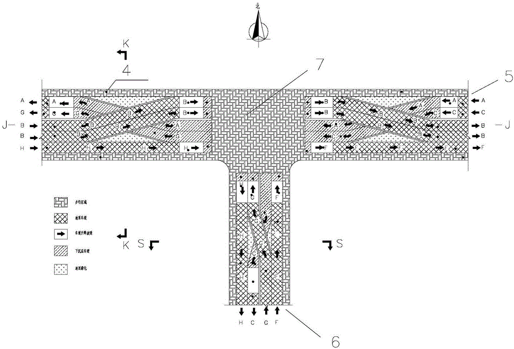 Cross-free continuous traffic system for T-junction lane and control method of cross-free continuous traffic system