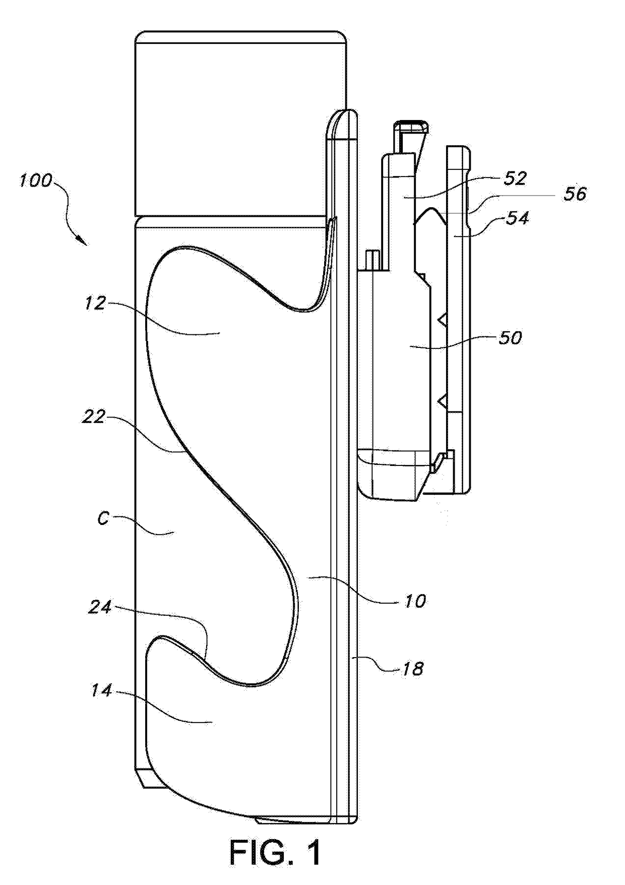 Multi-directional self-directing holster and clip device