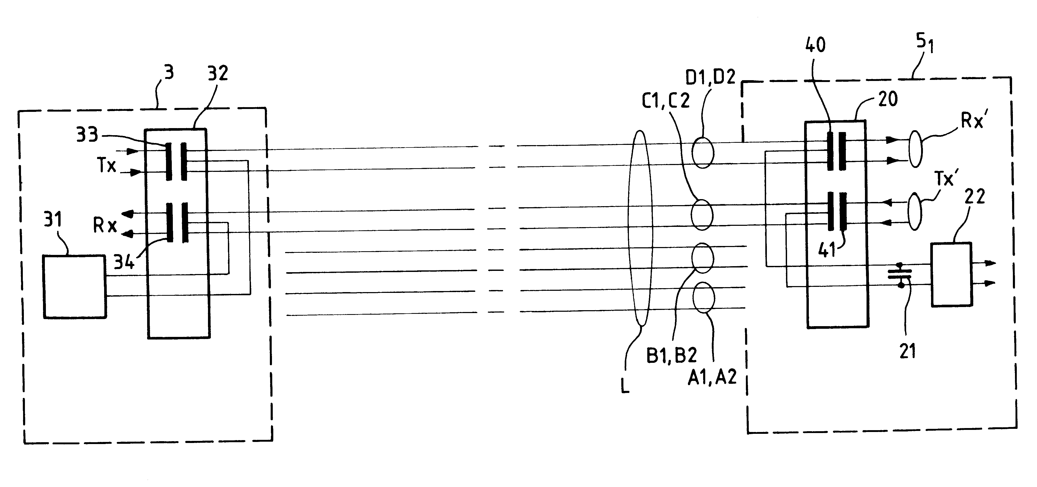 Method of providing a remote power feed to a terminal in a local area network, and corresponding remote power feed unit, concentrator, repeator, and terminal