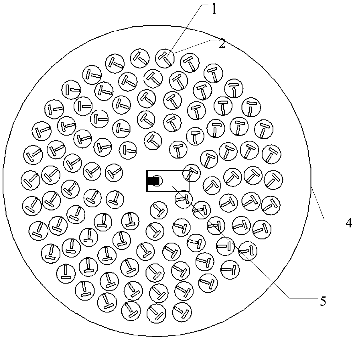 Circularly polarized high-efficiency radial array antenna