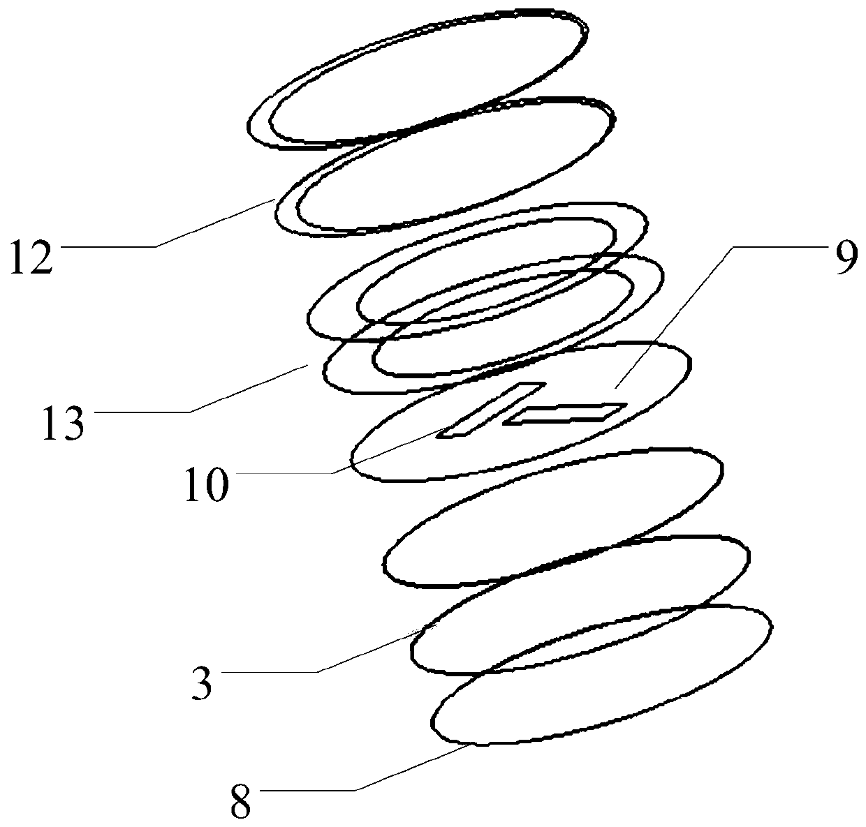 Circularly polarized high-efficiency radial array antenna