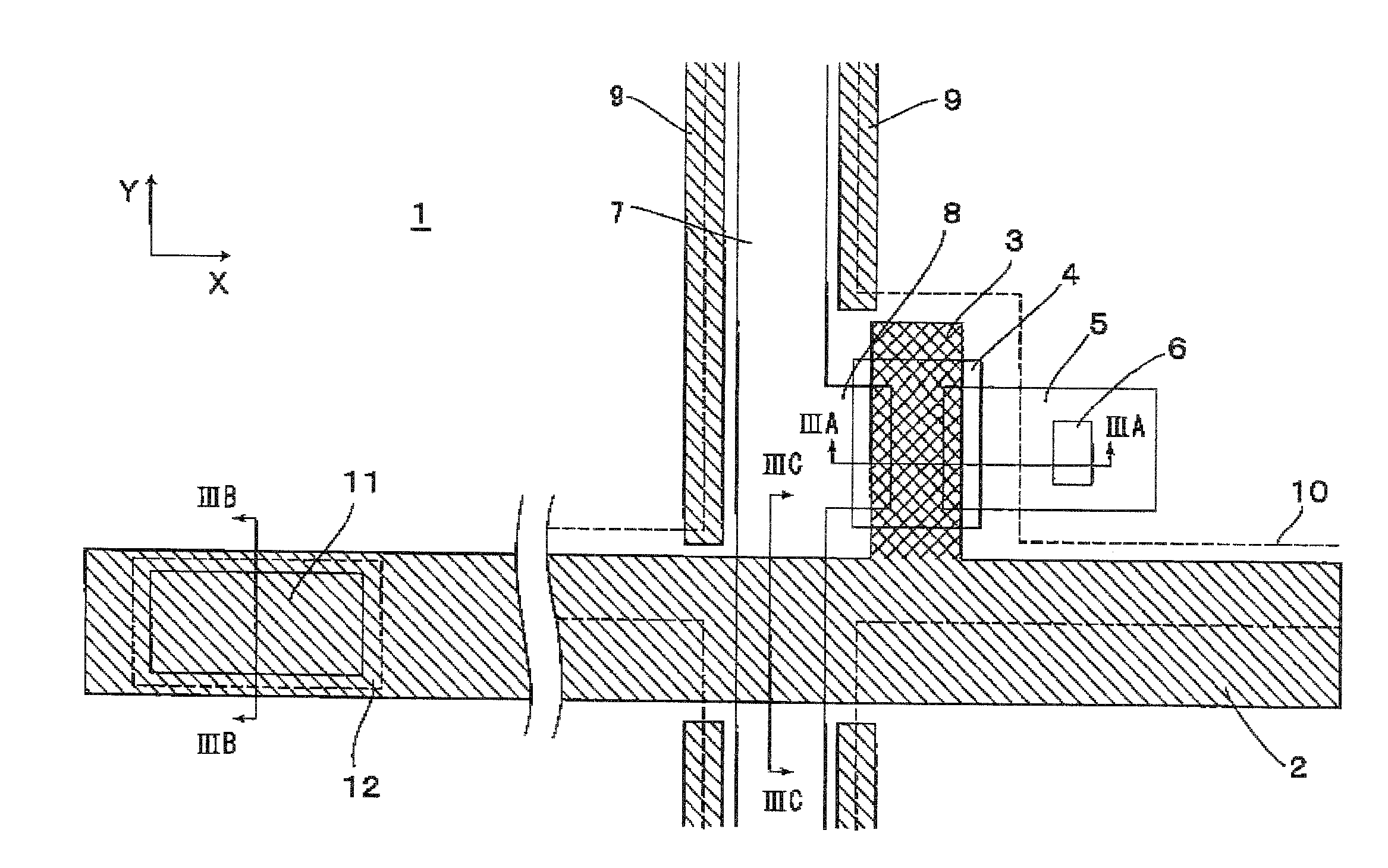 Method of forming buried wiring lines, and substrate and display device using the same