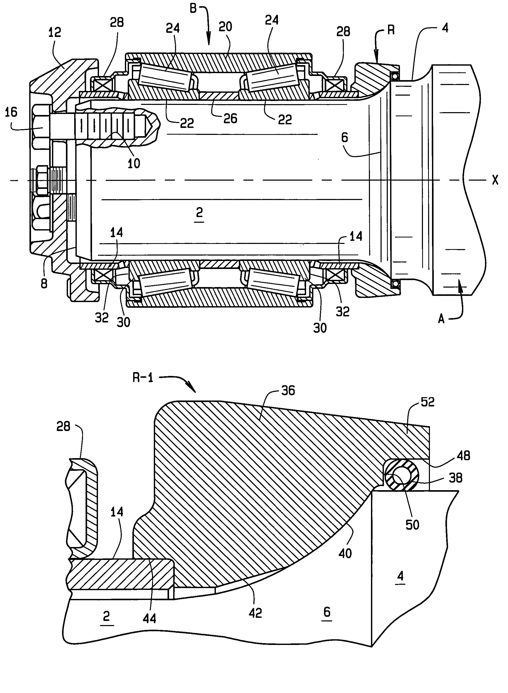 Backing ring for railcar axle